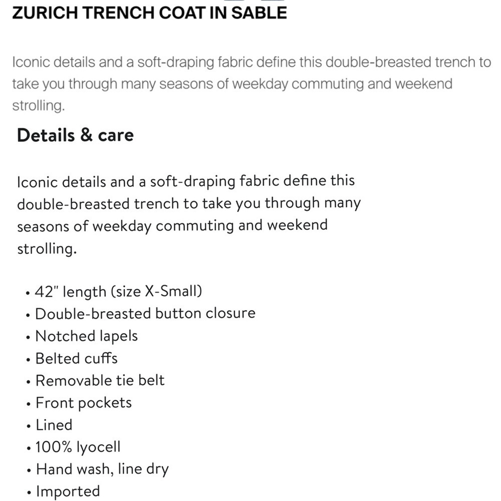 Ba&Sh Zurich Lady Double Breasted Sable Tan Belted Trench Coat View 2